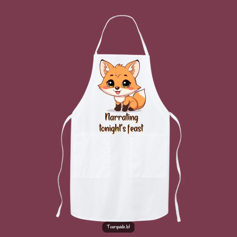 Funny Fox Cub Apron: Cook Up Stories with Hilarious Flair