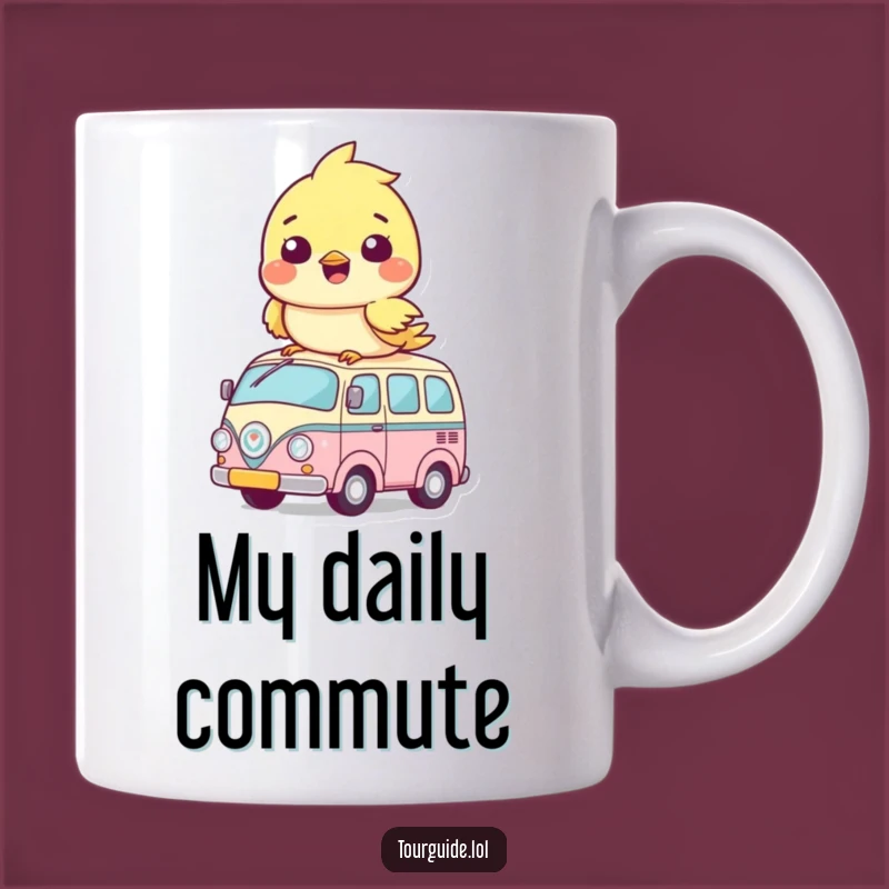 Funny Bird Bus Cub Mug: Adorable Perched Cub Gift Idea