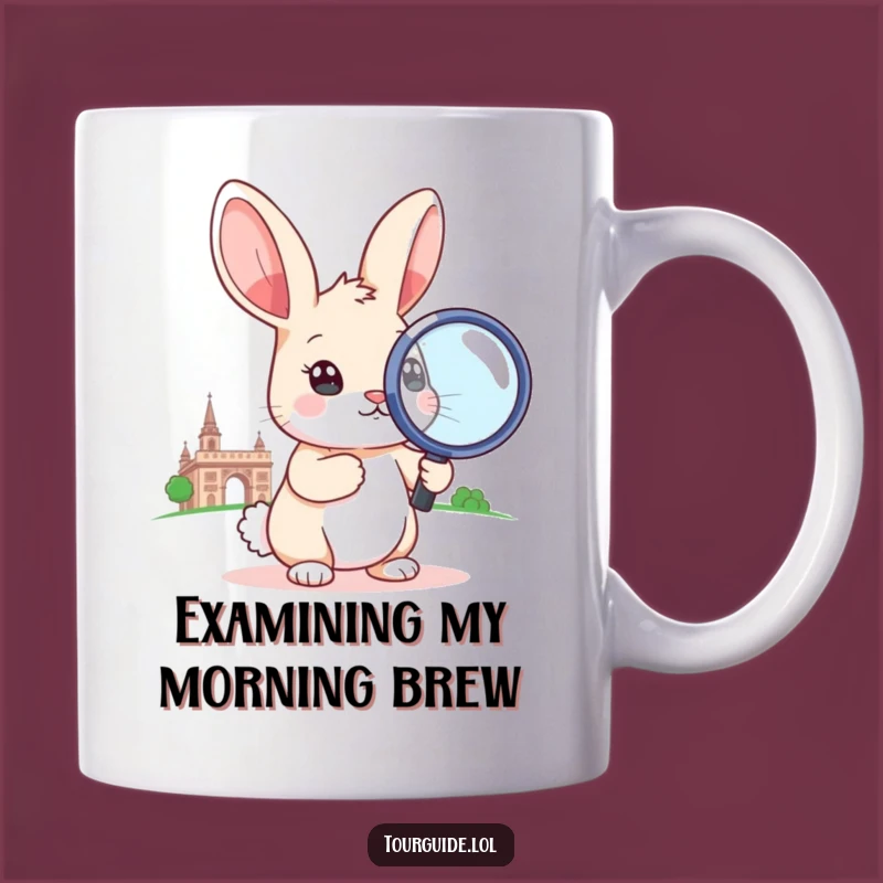 Funny Rabbit Investigator Mug: Hilarious Detective Gift for Curious Minds