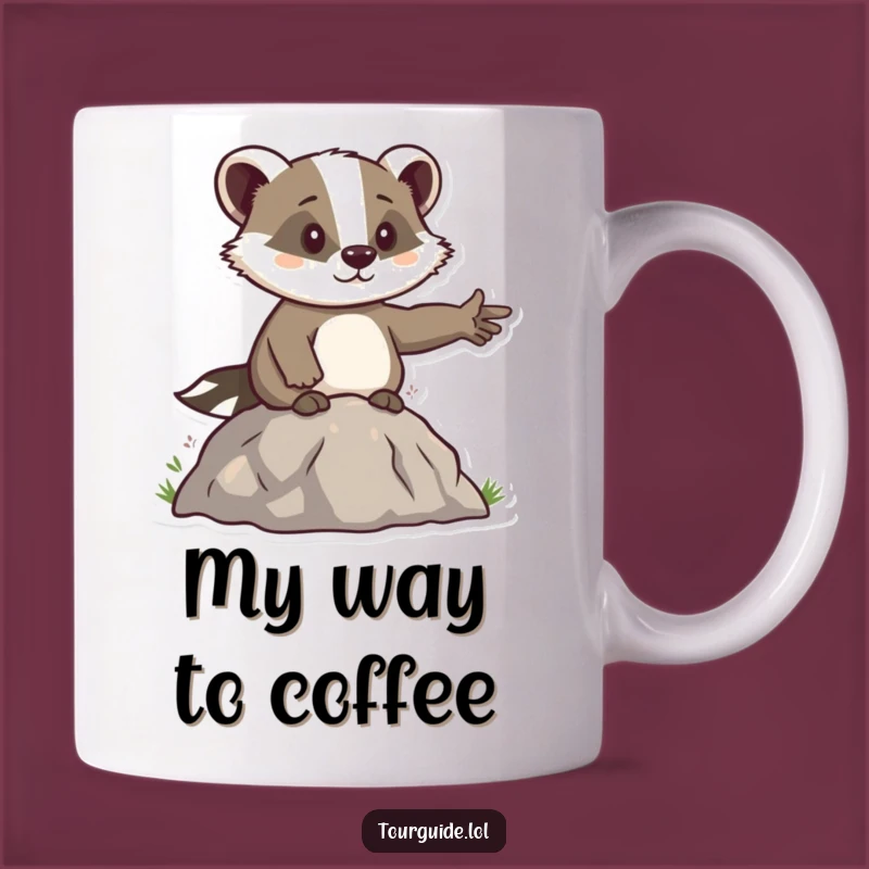 Funny Badger Leader Mug: Determined Guidance, Perfect Humorous Direction Gift
