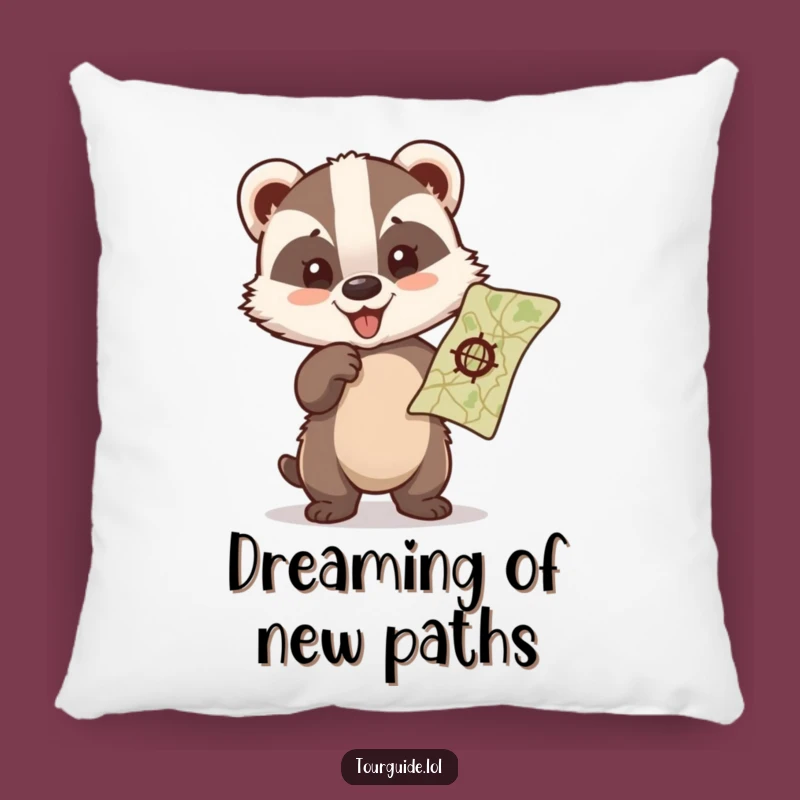 Funny Badger Cub Pillow: Cozy Comfort for Your Exploration Headquarters