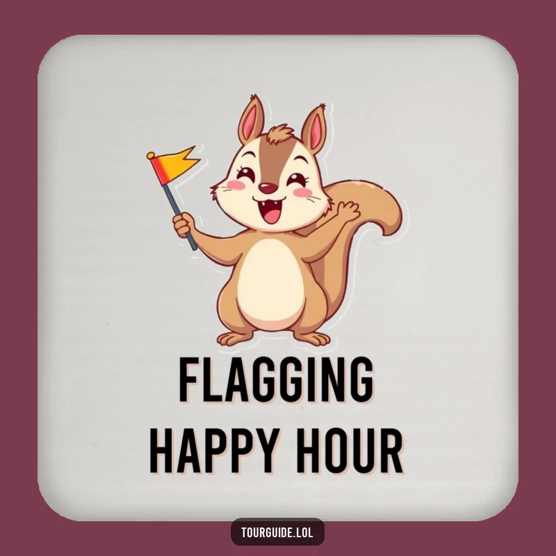 Funny Squirrel Coaster: Protect Surfaces with Hilarious Celebration Art
