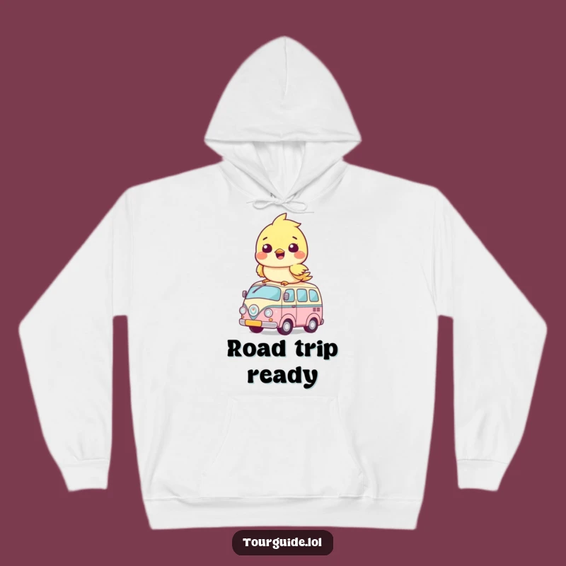 Cozy Funny Bird Bus Cub Hoodie: Warm & Whimsical Cub on Bus