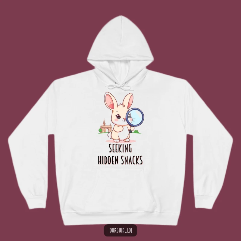 Cozy Funny Rabbit Hoodie: Warmth for the Investigator with Hilarious Detail