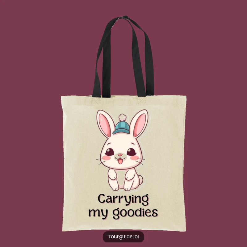 Funny Rabbit Hat Tote Bag: Cheerful Style, Ideal Humorous Gift